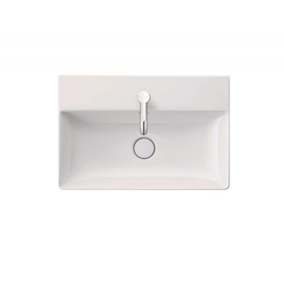 Umywalka 60x40 cm prostokątna ścienna-meblowa biała 2356600071 Duravit DuraSquare