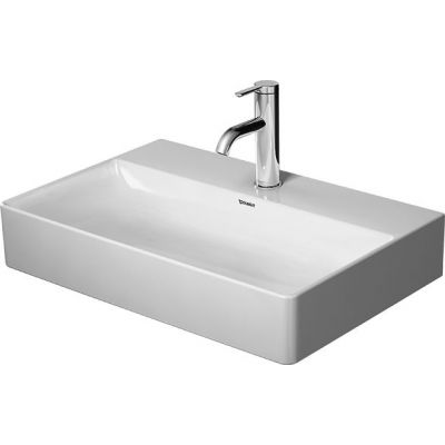 Umywalka 60x40 cm prostokątna ścienna-meblowa biała 2356600071 Duravit DuraSquare