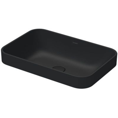 Umywalka 60x40 cm prostokątna nablatowa antracyt 23596013001 Duravit Happy D.2 Plus