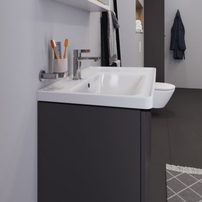 Umywalka 80x48 cm prostokątna meblowa biała 2369800060 Duravit D-Neo