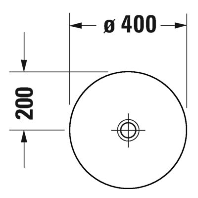 Umywalka 40x40 cm okrągła nablatowa biała 2371400070 Duravit D-Neo