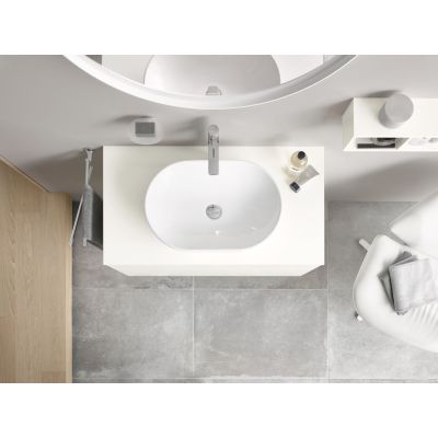 Umywalka 60x40 cm owalna nablatowa biała 2372600070 Duravit D-Neo