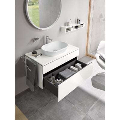 Umywalka 60x40 cm owalna nablatowa biała 2372600070 Duravit D-Neo