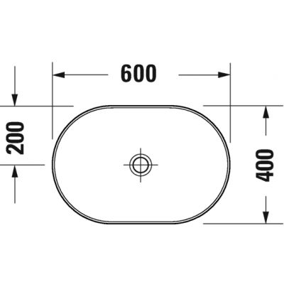 Umywalka 60x40 cm owalna nablatowa biała 2372600070 Duravit D-Neo