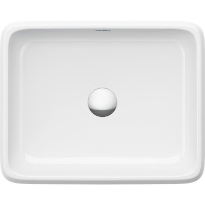 Umywalka 50x40 cm prostokątna nablatowa biała 2383500079 Duravit Qatego