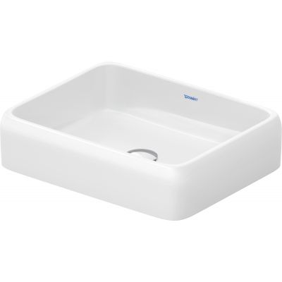 Umywalka 50x40 cm prostokątna nablatowa biała 2383500079 Duravit Qatego