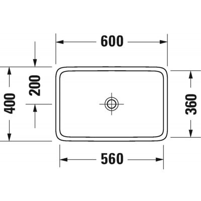 Umywalka 60x40 cm prostokątna meblowa biała 2383600079 Duravit Qatego