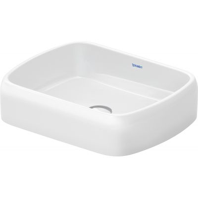 Umywalka 50x40 cm prostokątna nablatowa biała 2384500079 Duravit Qatego