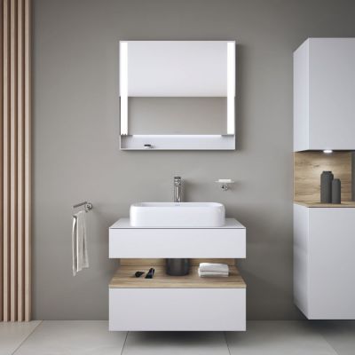 Umywalka 60x40 cm prostokątna meblowa biała 2384602079 Duravit Qatego