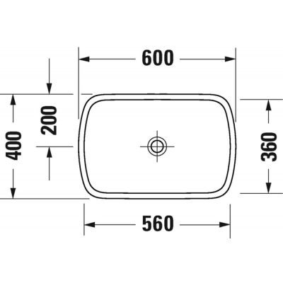 Umywalka 60x40 cm prostokątna meblowa biała 2384602079 Duravit Qatego