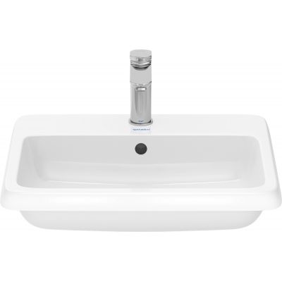 Umywalka 55x45.5 cm prostokątna wpuszczana biała 2396550027 Duravit Qatego