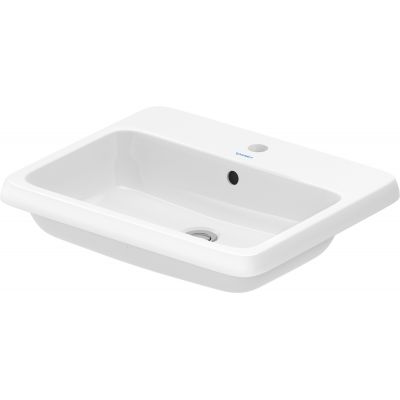 Umywalka 55x45.5 cm prostokątna wpuszczana biała 2396550027 Duravit Qatego
