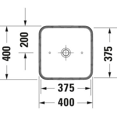 Umywalka 40x40 cm kwadratowa nablatowa biała 2397400070 Duravit D-Neo