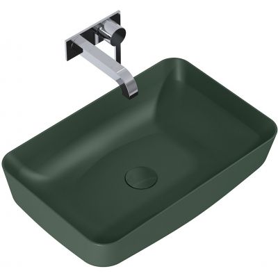 Umywalka 50x39 cm prostokątna nablatowa zielona RE040500057010 Elita Nomia