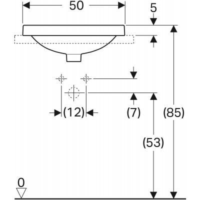 Umywalka 50x40 cm owalna wpuszczana biała 500709012 Geberit Variform