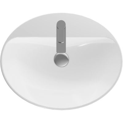 Umywalka 60x48 cm owalna wpuszczana biała 500725002 Geberit Variform