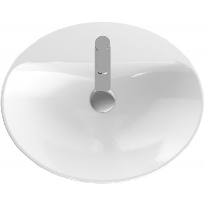 Umywalka 60x48 cm owalna wpuszczana biała 500725012 Geberit Variform