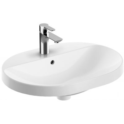 Umywalka 60x45 cm owalna wpuszczana biała 500732002 Geberit Variform