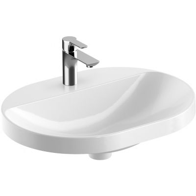 Umywalka 60x45 cm owalna wpuszczana biała 500735002 Geberit Variform