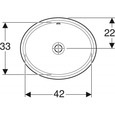 Umywalka 42x33 cm owalna podblatowa biała 500748012 Geberit Variform