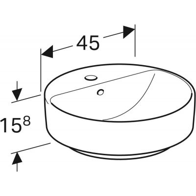 Umywalka 45x45 cm okrągła nablatowa biała 500769002 Geberit Variform