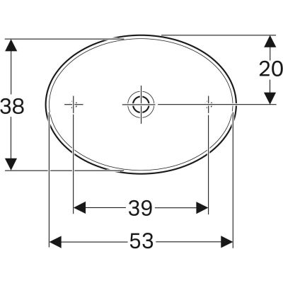 Umywalka 55x40 cm owalna nablatowa biała 500771002 Geberit Variform