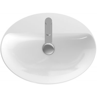 Umywalka 60x45 cm owalna meblowa-nablatowa biała 500773012 Geberit Variform