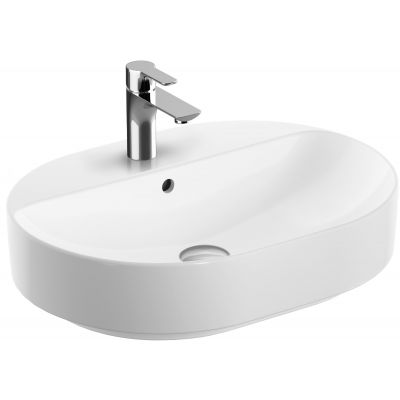 Umywalka 60x45 cm owalna meblowa-nablatowa biała 500777012 Geberit Variform