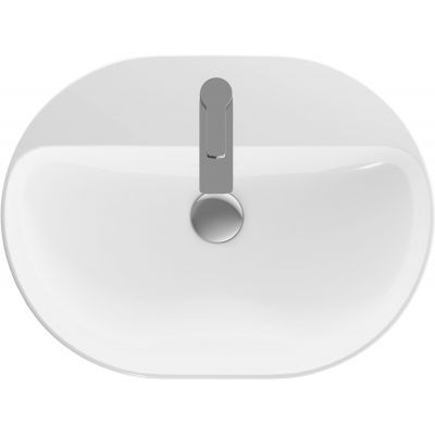 Umywalka 60x45 cm owalna meblowa-nablatowa biała 500777012 Geberit Variform