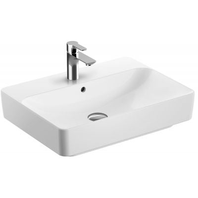 Umywalka 60x45 cm prostokątna meblowa-nablatowa biała 500780002 Geberit Variform