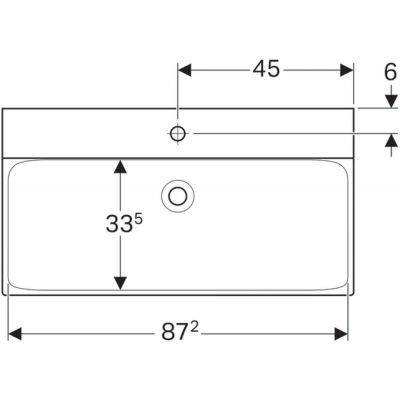 Umywalka 90x48 cm prostokątna ścienna-meblowa biała 500531011 Geberit Xeno2