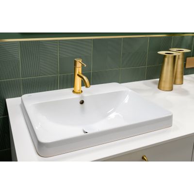 Umywalka 55x45 cm prostokątna wpuszczana biała 500741012 Geberit Variform