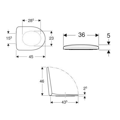 Deska sedesowa wolnoopadająca biała 502897001 Geberit Selnova