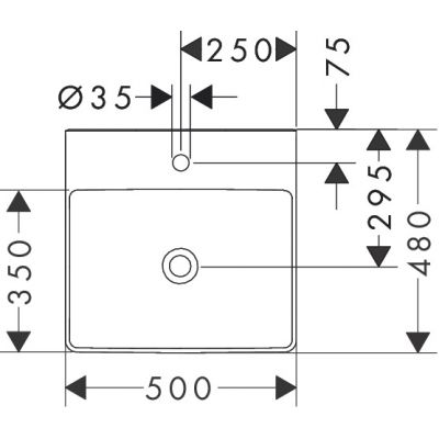 Umywalka 50x48 cm prostokątna ścienna-meblowa biała 60316450 Hansgrohe Xelu Q