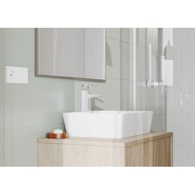 Umywalka 48x37 cm prostokątna nablatowa biała HGR20000041 Hagser Alexa