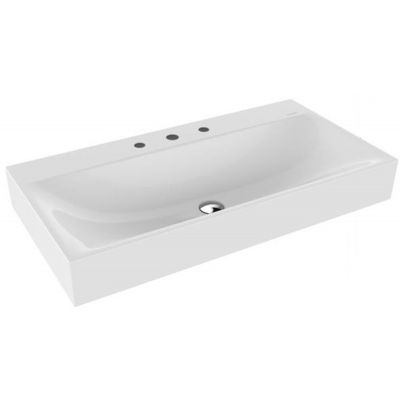 Umywalka 90x46 cm prostokątna ścienna biała 904406273001 Kaldewei Silenio