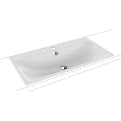 Umywalka 90x46 cm prostokątna wpuszczana biała 907806033001 Kaldewei Silenio