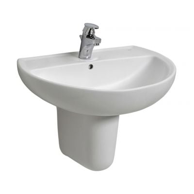 Umywalka 60x45.5 cm półokrągła ścienna biała K91160000 Koło Rekord