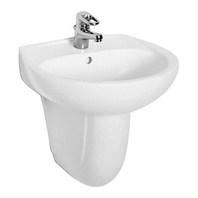 Umywalka 49.5x41 cm półokrągła ścienna biała M11150000 Koło Idol