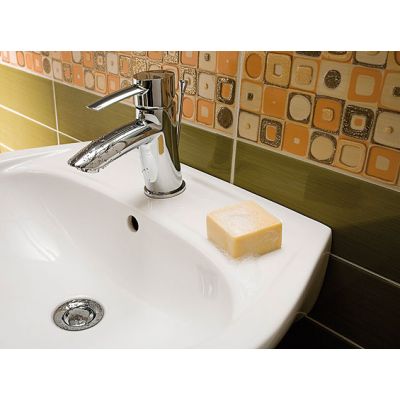 Umywalka 54.5x42.5 cm półokrągła ścienna biała M11155000 Koło Idol