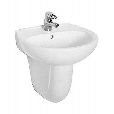 Umywalka 54.5x42.5 cm półokrągła ścienna biała M11155000 Koło Idol