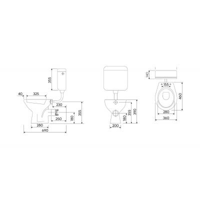 Miska WC stojąca biała M13000000 Koło Idol