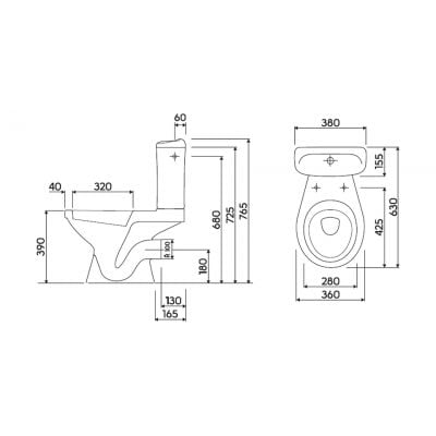 Miska kompakt WC biały M13200000 Koło Idol