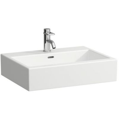 Umywalka 60x46 cm prostokątna ścienna-nablatowa biała H8174330001041 Laufen Living City