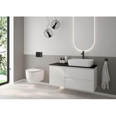 Przycisk spłukujący do wc czarny mat/chrom/czarny mat 57101300 Oltens Torne