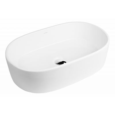 Umywalka 55x34 cm owalna nablatowa biała 40311000 Oltens Lom