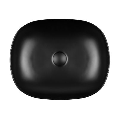 Umywalka 49x39.5 cm owalna nablatowa czarna 40300300 Oltens Hamnes
