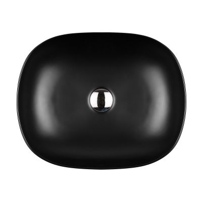 Umywalka 49x39.5 cm owalna nablatowa czarna 40300300 Oltens Hamnes