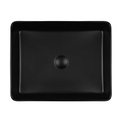 Umywalka 51x40.5 cm prostokątna nablatowa czarna 40303300 Oltens Forde
