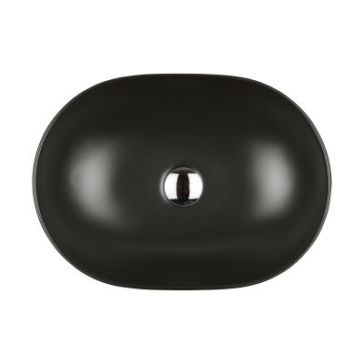 Umywalka 49.5x35.5 cm owalna nablatowa czarna 40319300 Oltens Hamnes